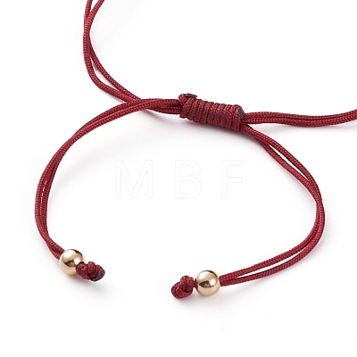 Adjustable Nylon Cord Braided Bead Bracelet BJEW-JB05828-01-1