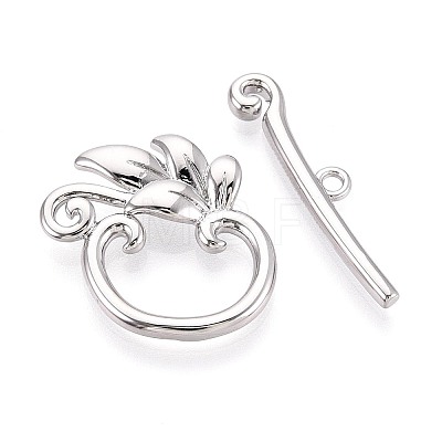 6Pcs Brass Toggle Clasps KK-T073-42P-1