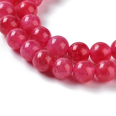 Dyed Natural Malaysia Jade Beads Strands G-G021-02A-08-1