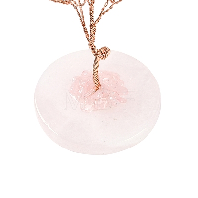 Natural Quartz Crystal Chips Tree Decorations DJEW-S001-01D-1