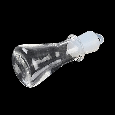 Clear Glass Wishing Bottle Pendants GLAA-A010-01H-1
