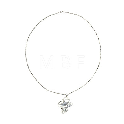 Halloween Zinc Alloy Cowbody Skull Pendant Necklaces for Unisex WGCDD93-01-1