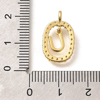 Brass Micro Pave Cubic Zirconia Pendants ZIRC-P123-01G-U01-1