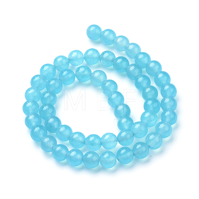 Natural White Jade Bead Strands G-S211-6mm-XL10-1