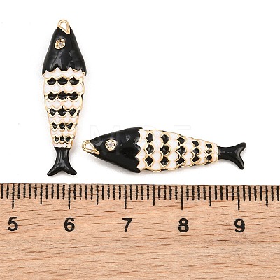 Brass Enamel Pendants KK-CBA6818-03G-01-1