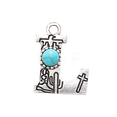 Synthetic Turquoise Pendants PW-WG43221-12-1