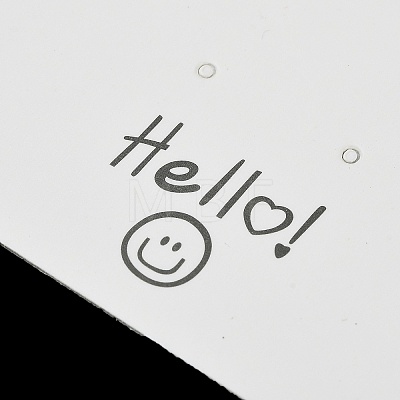 Smiling Face Paper Earrings Necklace Display Cards FIND-T072-01C-01-1