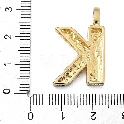 Brass Micro Pave Cubic Zirconia Pendants KK-B126-02G-K-1