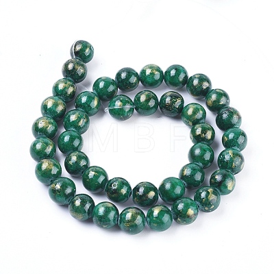 Natural Mashan Jade Beads Strands G-F670-A17-6mm-1