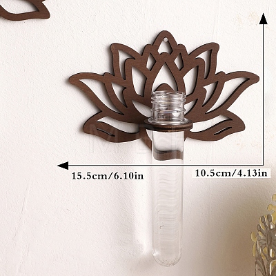 Lotus-shaped Hanging Hydroponic Plant Wwooden Racks PW-WG951BE-02-1