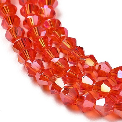 Transparent Electroplate Glass Beads Strands EGLA-A039-T3mm-B14-1