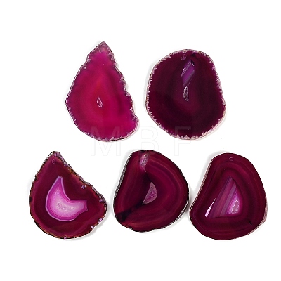 Dyed & Heated Natural Agate Slice Big Pendants GG-CBAAF67-02A-1