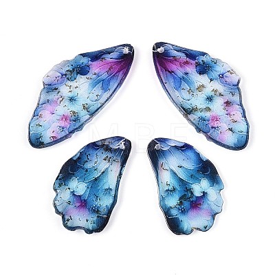 Transparent Epoxy Resin Pendants RESI-T057-30C-1