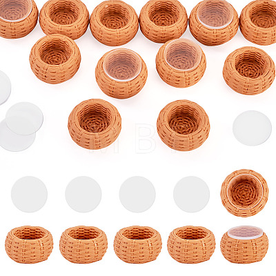 12Pcs Miniature Resin Basket DIY-TA0016-07-1