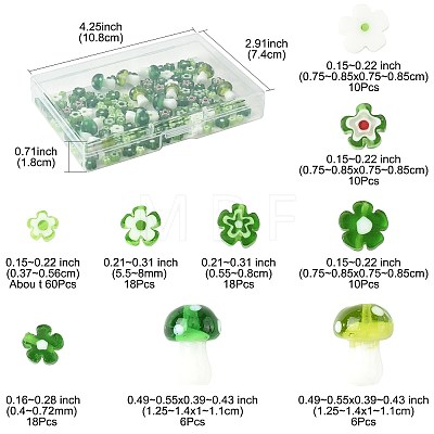 156Pcs 9 Styles Handmade Millefiori Glass Bead Strands LAMP-FS0001-49-1