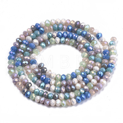 Electroplate Glass Beads Strands EGLA-S192-001A-B05-1