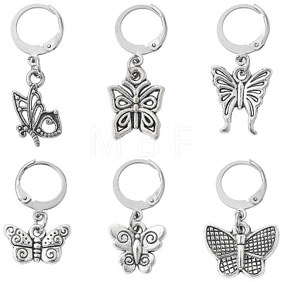 Butterfly Alloy Multifunction Pendant Decorations HJEW-CJ00005-1