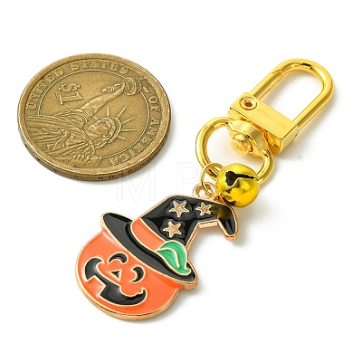 Halloween Theme Alloy Enamel Pendant Decorations HJEW-JM00981-1