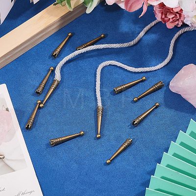 12Pcs Zinc Alloy Cord End FIND-CA0011-78AB-1