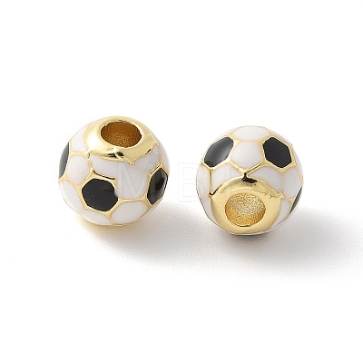 Brass Enamel Beads KK-P294-37G-01-1