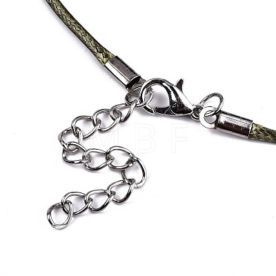 Waxed Cotton Cord Necklace Making LS-MAK-S034-020-1