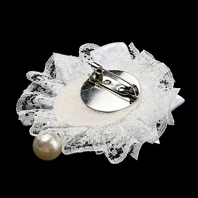 Romantic Classic Polyester Lace Bowknot Brooch for Women JEWB-B011-02C-1