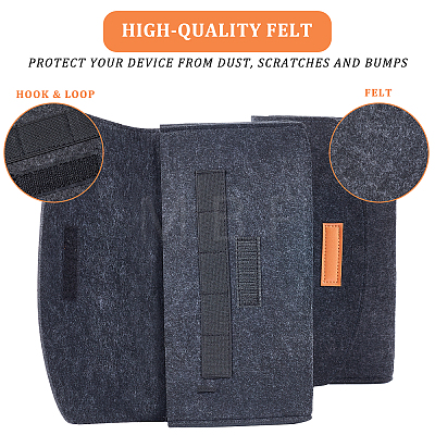 Nylon & Felt Storage Pouch Bag Protective Case ABAG-WH0042-04-1