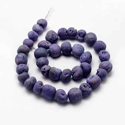 Electroplated Natural Quartz Crystal Beads Strands G-K174-02D-1