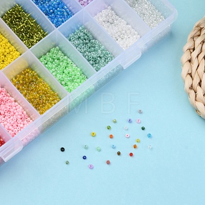 24 Colors 12/0 Glass Seed Beads SEED-X0052-02-2mm-1