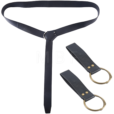 1Pc PU Leather Wrap Around Chain Belts AJEW-CL0003-70B-1