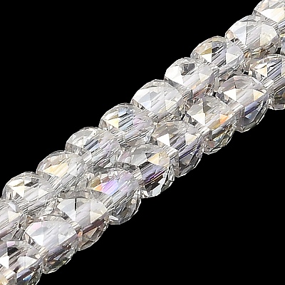 Electroplate Transparent Glass Beads Strands GLAA-C029-03B-01-1