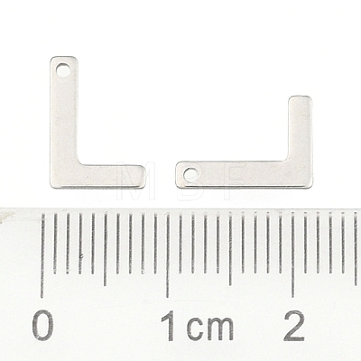 Tarnish Resistant 304 Stainless Steel Letter Charms LS-STAS-O072-L-1
