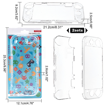 PC Plastic Crystal Clear Cover Case AJEW-WH0270-03A-1