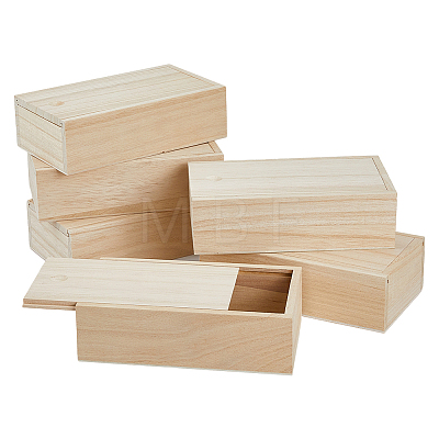 Rectangle Unfinished Wood Gift Storage Box CON-WH0094-38A-1