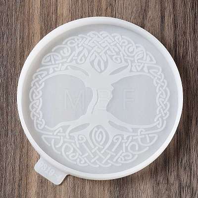 Tree of Life Pattern DIY Cup Mat Silicone Molds DIY-A046-06B-1