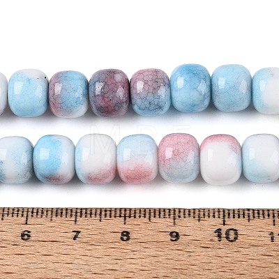 Ombre Effect Dyed Glass Beads Strands GLAA-N067-01A-17-1