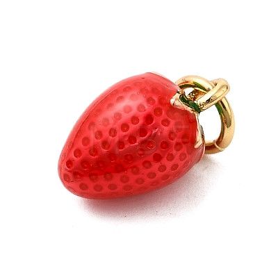 Brass Enamel Charms KK-P303-06E-G-1