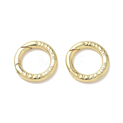 Brass Spring Gate Rings KK-E796-11G-1