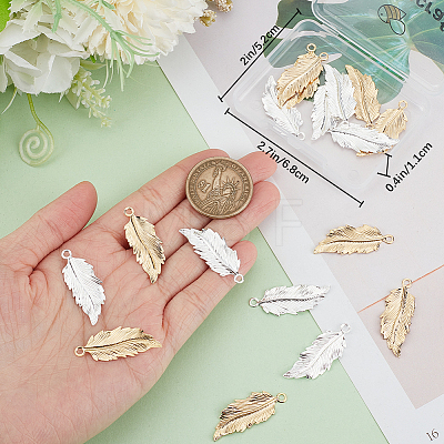 20Pcs 2 Colors Brass Pendants KK-BBC0011-26-1