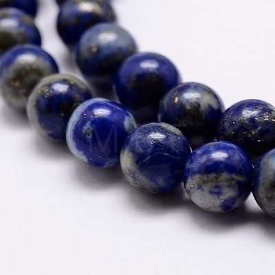 Natural Lapis Lazuli Beads Strands G-A163-07-6mm-1