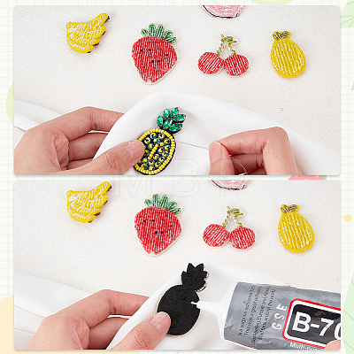 6Pcs 6 Style Fruit Cloth Sew on Patches DIY-FG0003-77-1