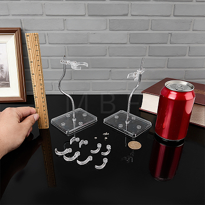 Adjustable Plastic Stand Base Action Figure Display Holder ODIS-WH0030-316A-1