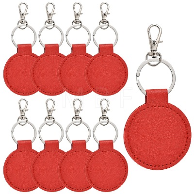 10Pcs PU Leather Keychains KEYC-YW00295-04-1