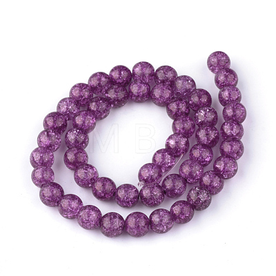 Synthetic Crackle Quartz Beads Strands X-GLAA-S134-8mm-16-1