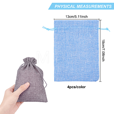 Burlap Packing Pouches Drawstring Bags ABAG-BC0001-16-1