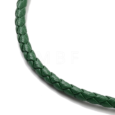 Braided Round Imitation Leather Bracelets Making BJEW-H610-01G-16-1