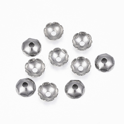 304 Stainless Steel Bead Caps STAS-H396-16P-1