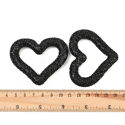 Handmade Polymer Clay Rhinestone Linking Rings CLAY-H009-04C-1