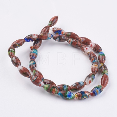 Handmade Millefiori Glass Beads Strands G-F552-03-1