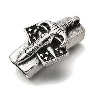 304 Stainless Steel Slide Charms STAS-F356-05AS-1